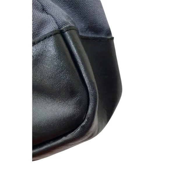 Vintage LL Bean Blue Leather Canvas Fishing Messenger Buckle Bag Leather Tag - Picture 8 of 16